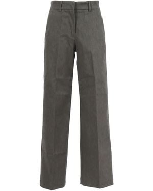 K-Way Belt-Loops Straight Trousers - Grey