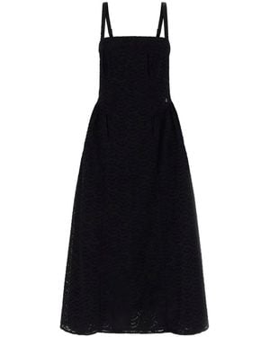 Guess Sharon Broderie-Anglaise Midi Dress - Black