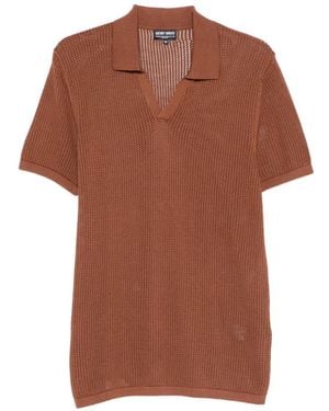 Antony Morato V-Neck Knitted T-Shirt - Brown