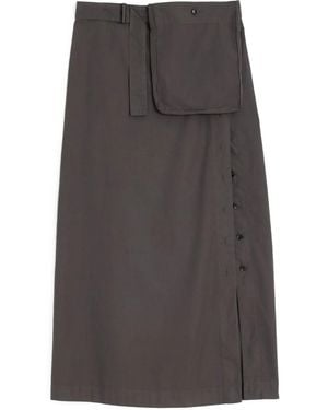Lemaire Buttoned Skirt - Gray