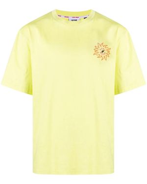 Gcds T-Shirt Met Logoprint - Geel