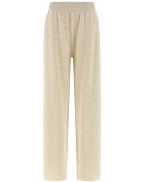 Fabiana Filippi Cotton Wide-Leg Trousers - Natural
