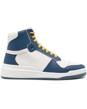 Saint Laurent Baskets Montantes Colour Block - Blue