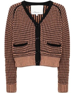 3.1 Phillip Lim Cárdigan corto bicolor - Marrón