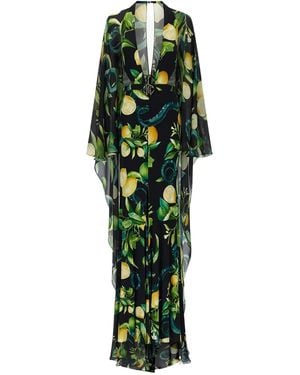 Roberto Cavalli Lemon-Print Dress - Green