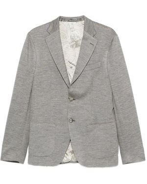 Etro Two-Button Patch-Pocket Blazer - Gray