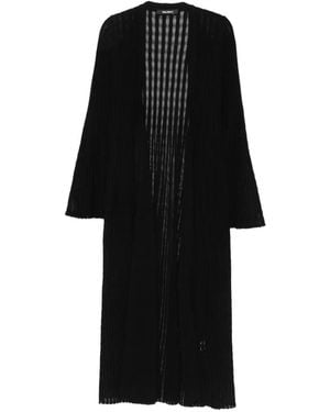 Antonino Valenti Maiorca Ribbed Bell-Sleeve Cardigan - Black