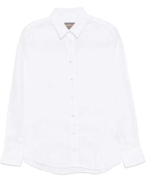 N.Peal Cashmere Camicia Rochelle - Bianco