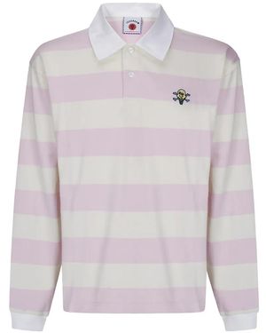 ICECREAM Cones & Bones Striped Rugby Polo Shirt - Pink