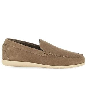Paul & Shark Portofino Suede Loafers - Natural