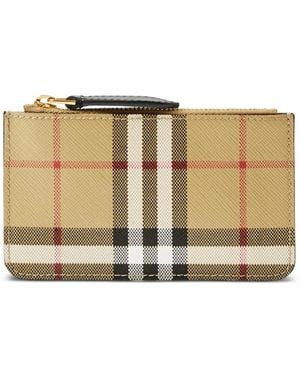 Burberry ヴィンテージチェック ファスナー財布 - ナチュラル