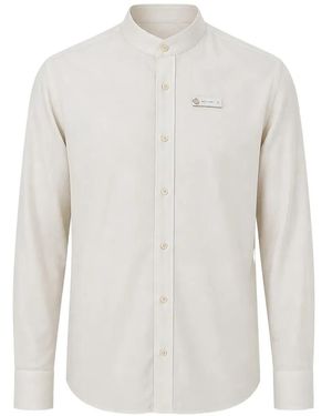 Pal Zileri Band-Collar Long-Sleeve Shirt - White