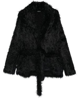 Balenciaga Chaqueta con cinturón - Negro