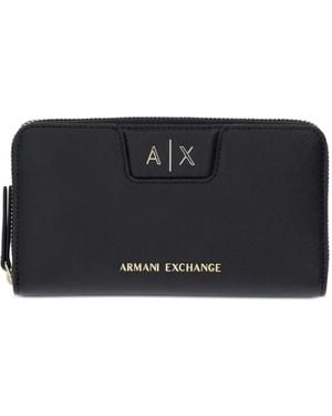 ARMANI EXCHANGE Portemonnaie Mit Logo-Schild - Schwarz
