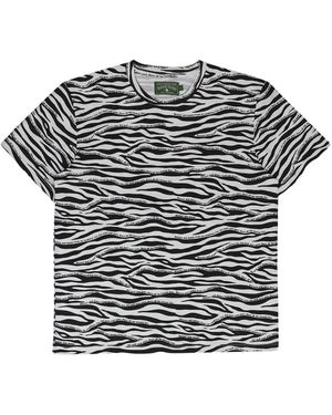 DENIM TEARS Zebra-Print T-Shirt - Grey