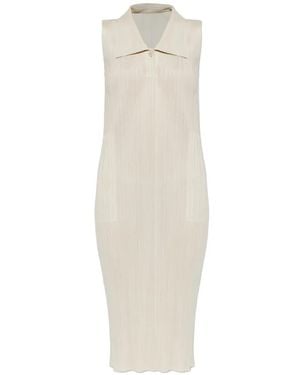 Pleats Please Issey Miyake Pleated Dress - White