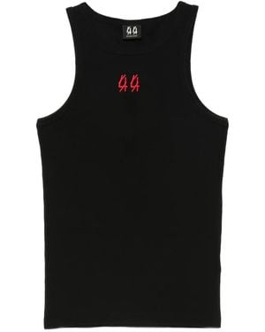 44 Label Group Embroidered-Logo Vest - Black