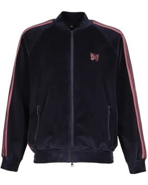 Needles Rib Collar Track Jacket - Blue