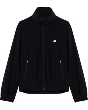 Balenciaga Light Jacket With Printed Logo - Blue