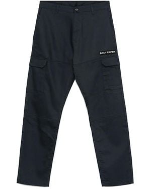Daily Paper Pantalones cargo con parche del logo - Azul