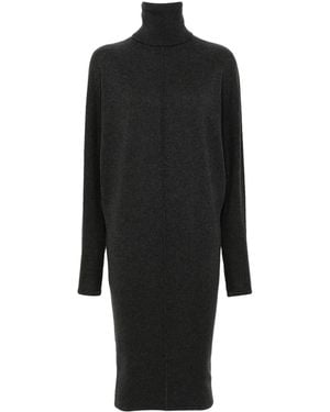 Saint Laurent Knitted Midi Dress - Black