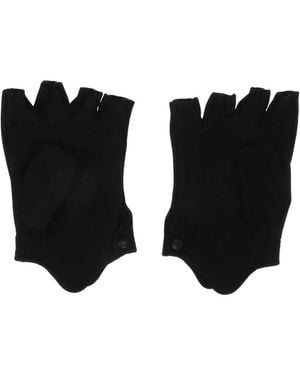 Troubled Waters Slayer Fingerless Leather Gloves - Black