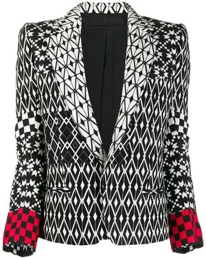 Haider Ackermann Pattern Mix Blazer - Black