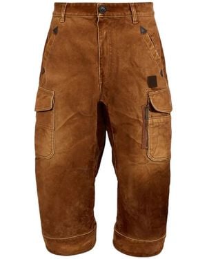 DSquared² Carpenter2 Weathered Suede Pants - Brown
