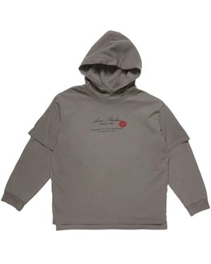 Acne Studios Double Layer Hoodie - Grey