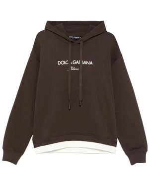 Dolce & Gabbana Embroidered Hoodie - Brown