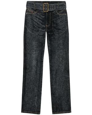 DIESEL Belted Slim-Fit Jeans - Black