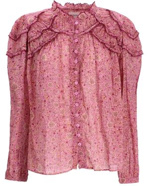 Isabel Marant Blusa Con Ruches - Rosa