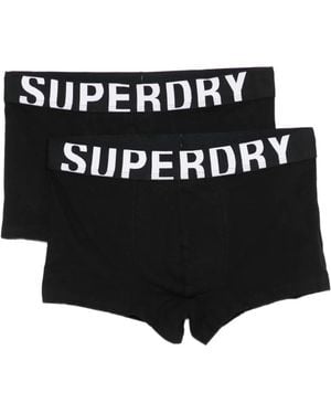 Superdry Set Di 2 Boxer Con Stampa - Nero