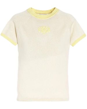 Barrie Logo Cashmere T-Shirt - White