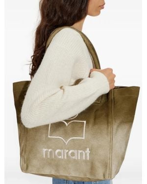 Isabel Marant Yenky Logo-Embroidered Tote Bag - Natural