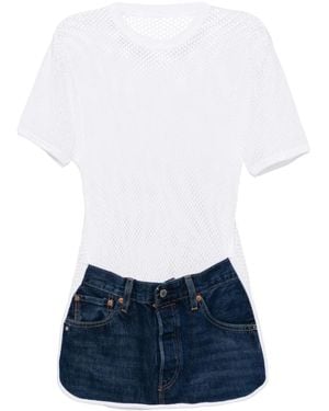 Bless Camiseta de malla - Blanco