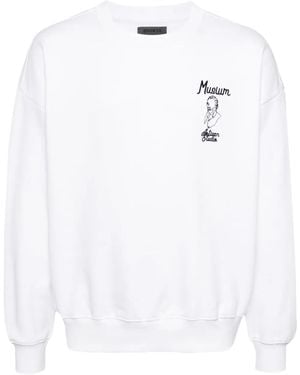 Musium Div. Bestickter Pullover - Weiß