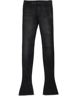 Gucci Faded Flared-Hem Jeans - Black
