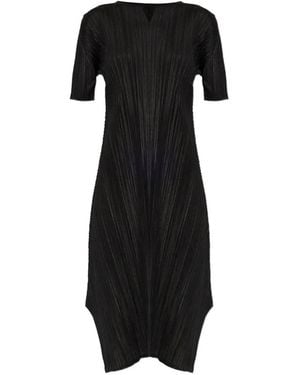 Pleats Please Issey Miyake Pleated Dress - Black