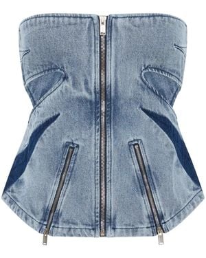 Dion Lee Top Denim - Blu