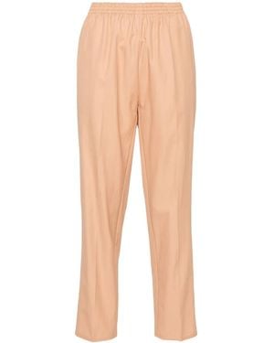 forte_forte Textured Tapered Trousers - Natural