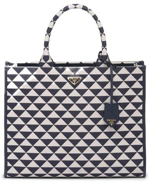 Prada Borsa Tote Symbole Grande - Nero