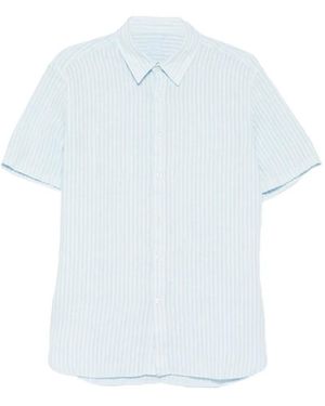 120% Lino Striped Shirt - White