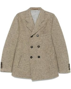 Eleventy Sailorjas Met Dubbele Rij Knopen - Naturel