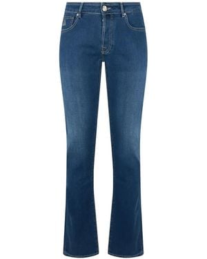 Moorer Flared-Cut Jeans - Blue