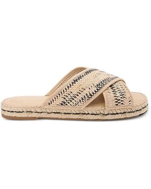 Tommy Hilfiger Woven Crossover-Strap Espadrilles - Natural