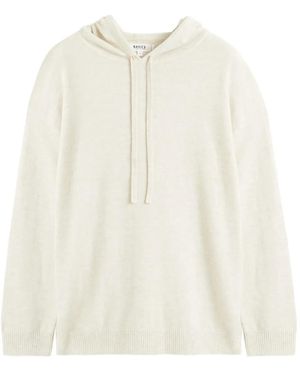 Chinti & Parker Fine-Knit Hoodie - White
