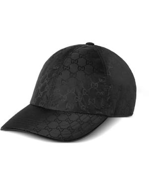 Gucci Gg Monogram Baseball Hat - Black