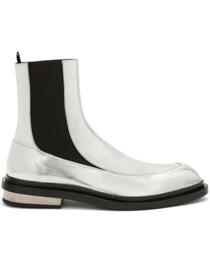 Jil Sander Leather Chelsea Ankle Boots - Black