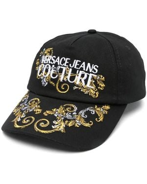 Versace Jeans Couture Baseballkappe mit Logo-Stickerei - Schwarz